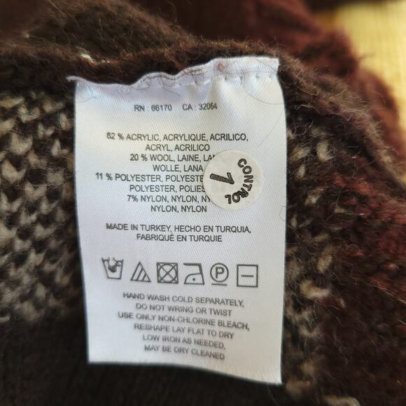 Anthropologie Sleeping on Snow Mabli Wool Blend Sweater Vest Brown M/L - Picture 12 of 12